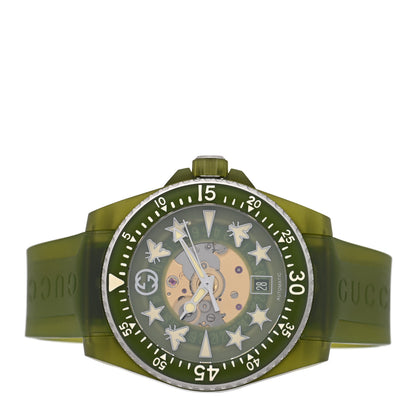 Gucci Stainless Steel Rubber 40mm Dive Quartz Watch Green 2 of 5