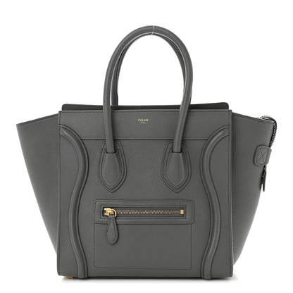 Celine Baby Drummed Calfskin Micro Luggage Kohl 1 of 18