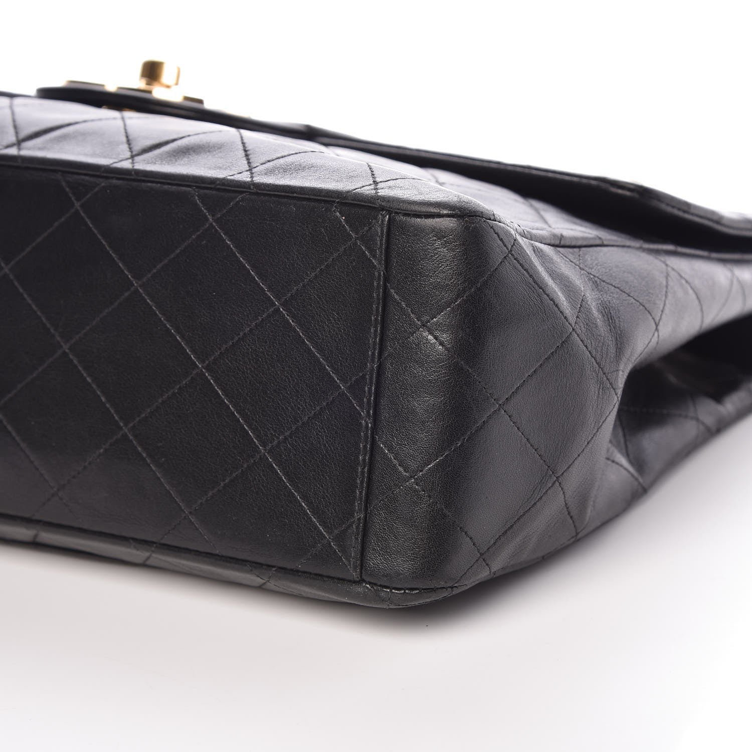 Chanel Lambskin Quilted XL Jumbo Single Flap Black 10 of 10