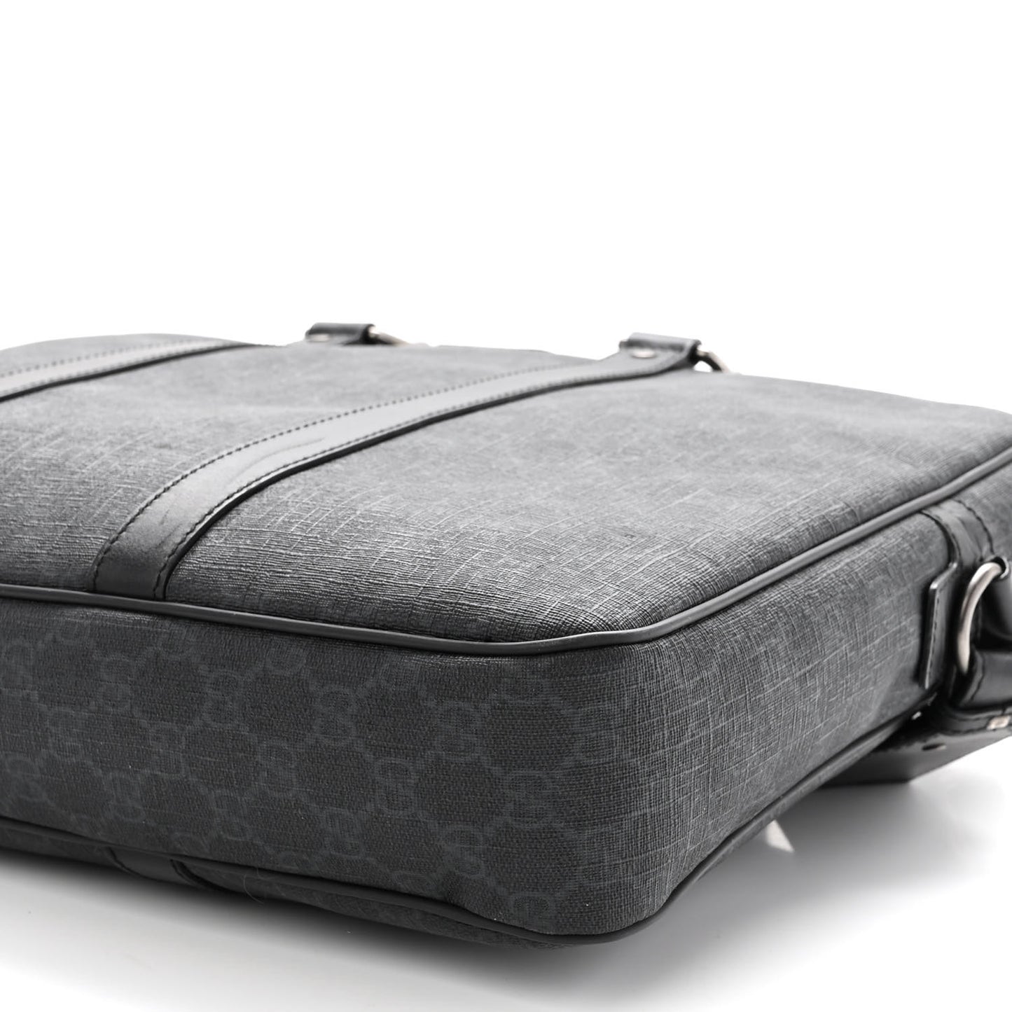 GG Supreme Monogram Briefcase Black Grey