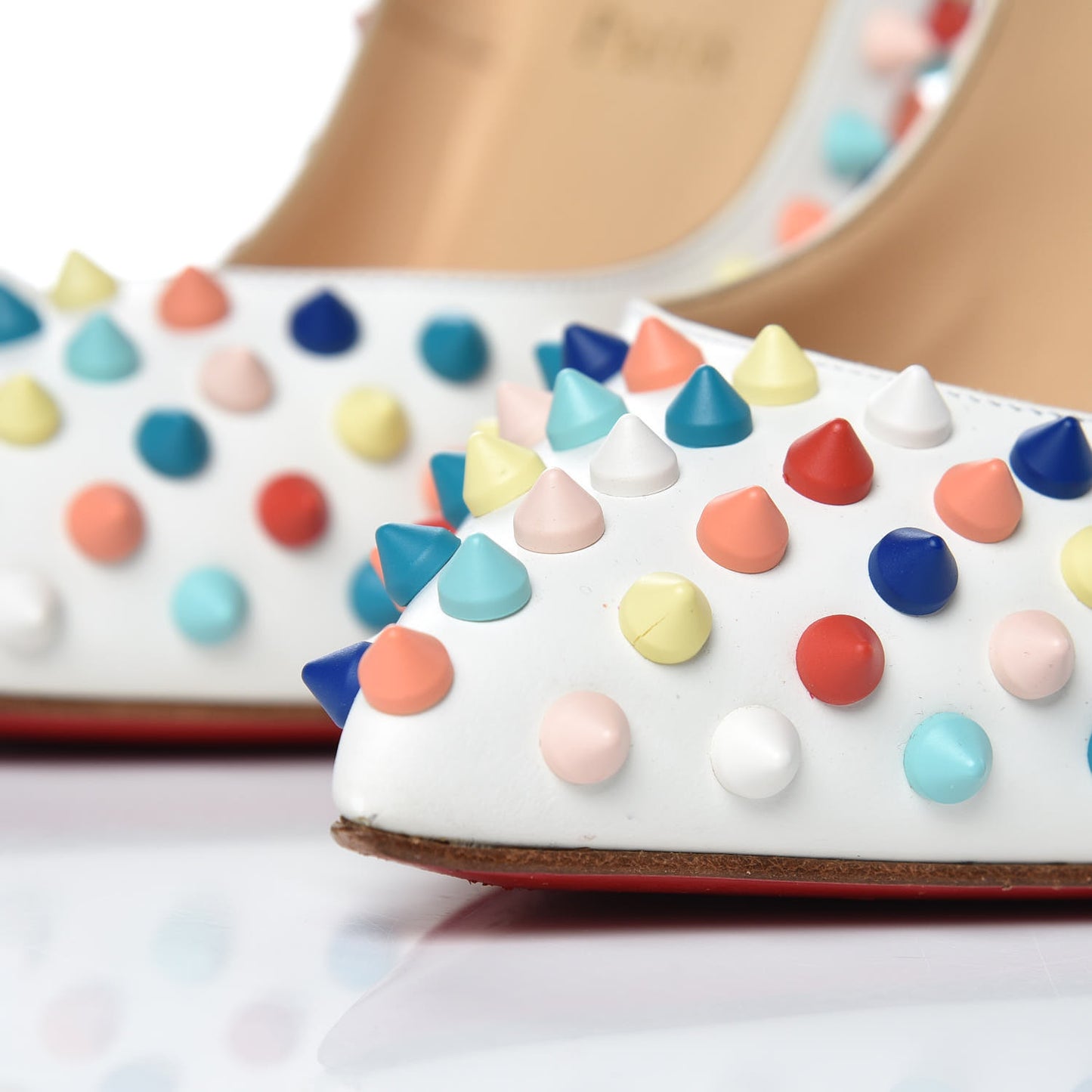 Gomme Pigalle Spikes 120 Pumps 38.5 White Multicolor