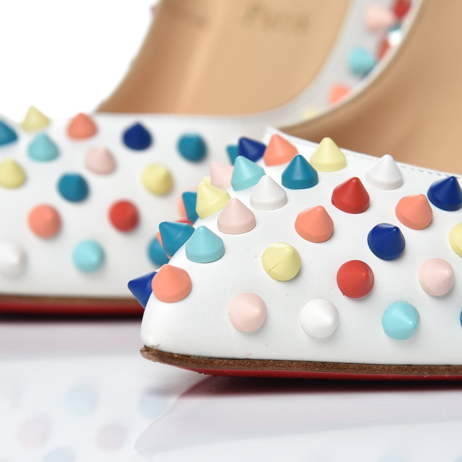 Christian Louboutin Gomme Pigalle Spikes 120 Pumps 38.5 White Multicolor 15 of 15