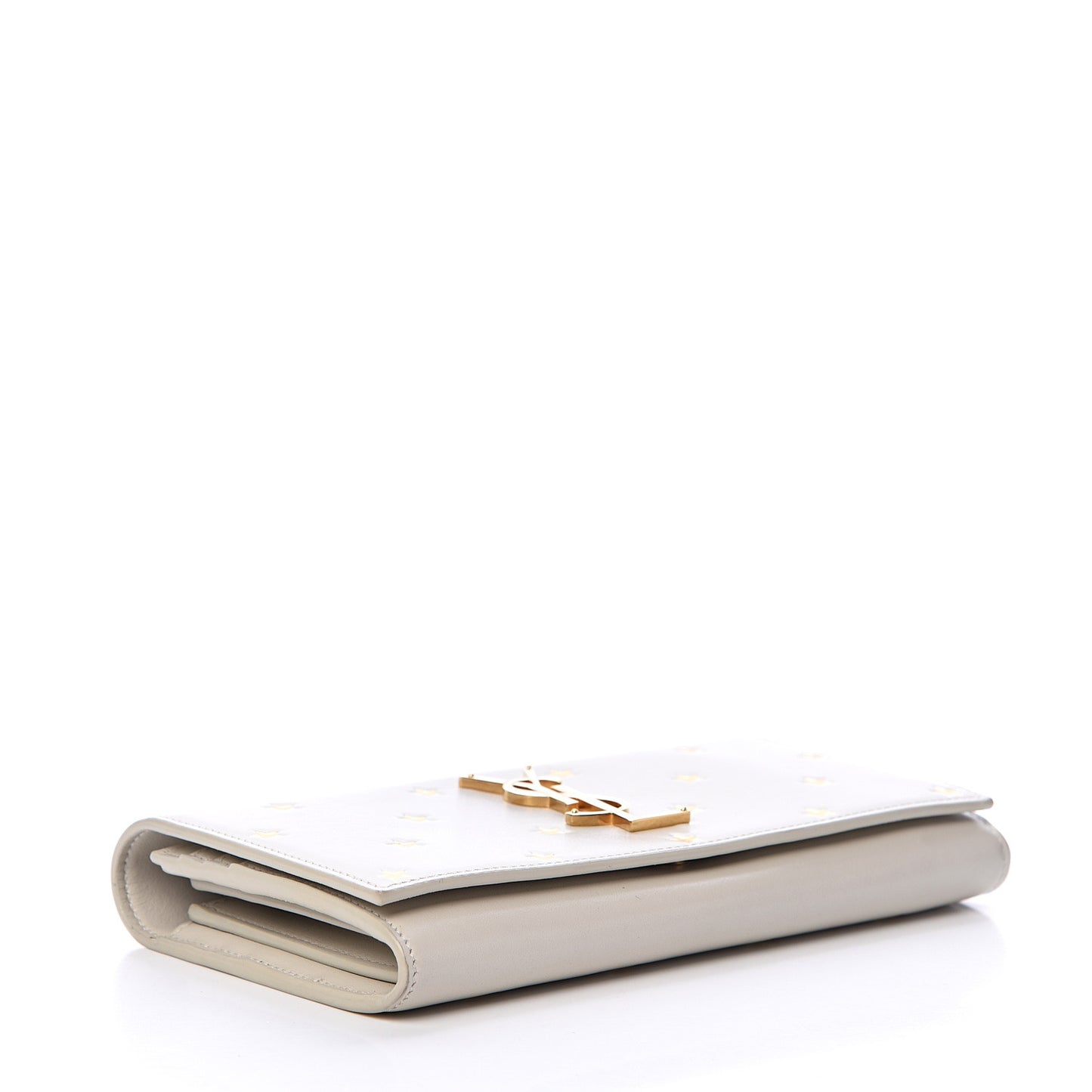 Calfskin Star Print Classic Monogram Cassandre Wallet White