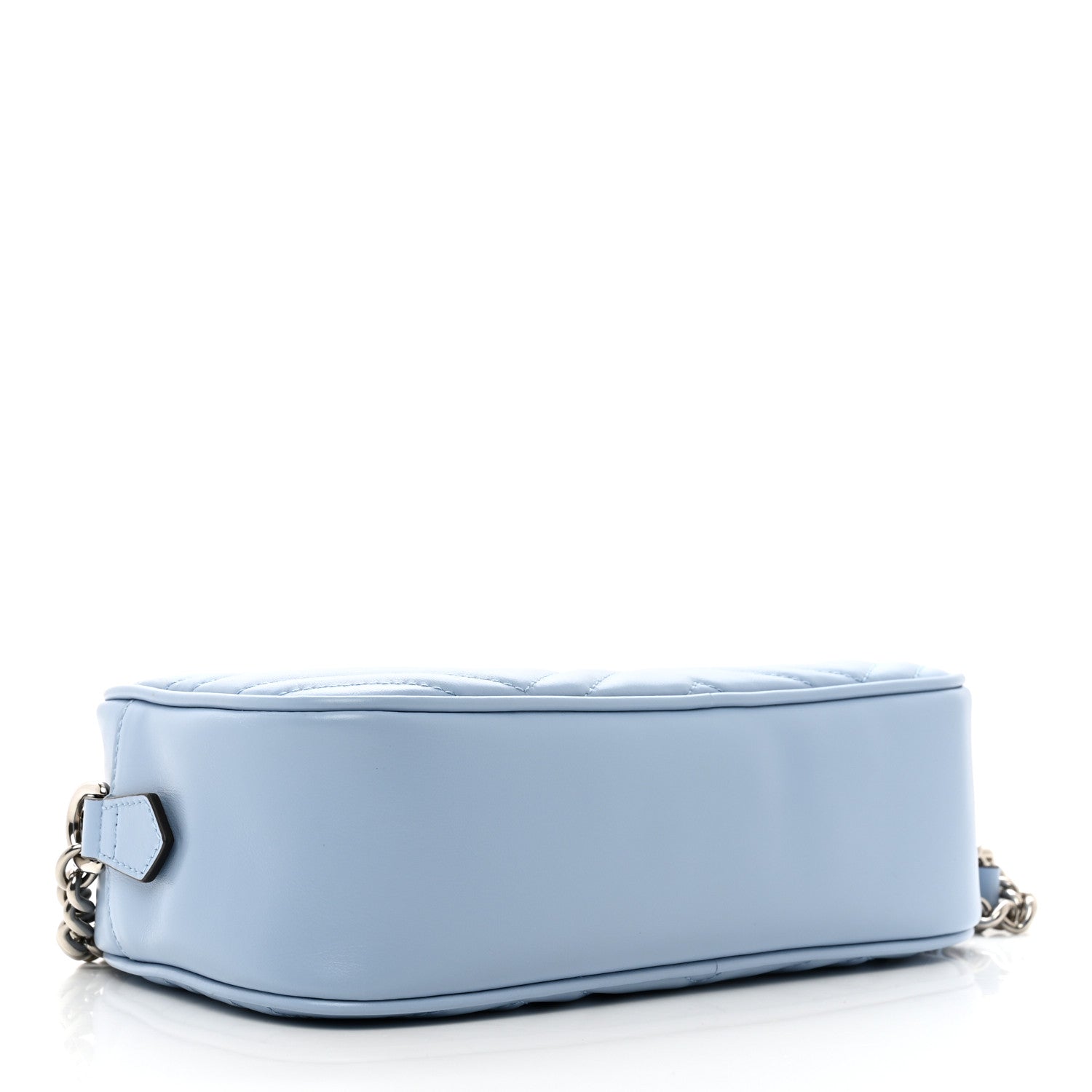Gucci Calfskin Matelasse Small GG Marmont Chain Shoulder Bag Porcelain Light Blue 5 of 10
