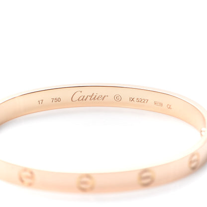 Cartier 18K Pink Gold LOVE Bracelet 17 4 of 5