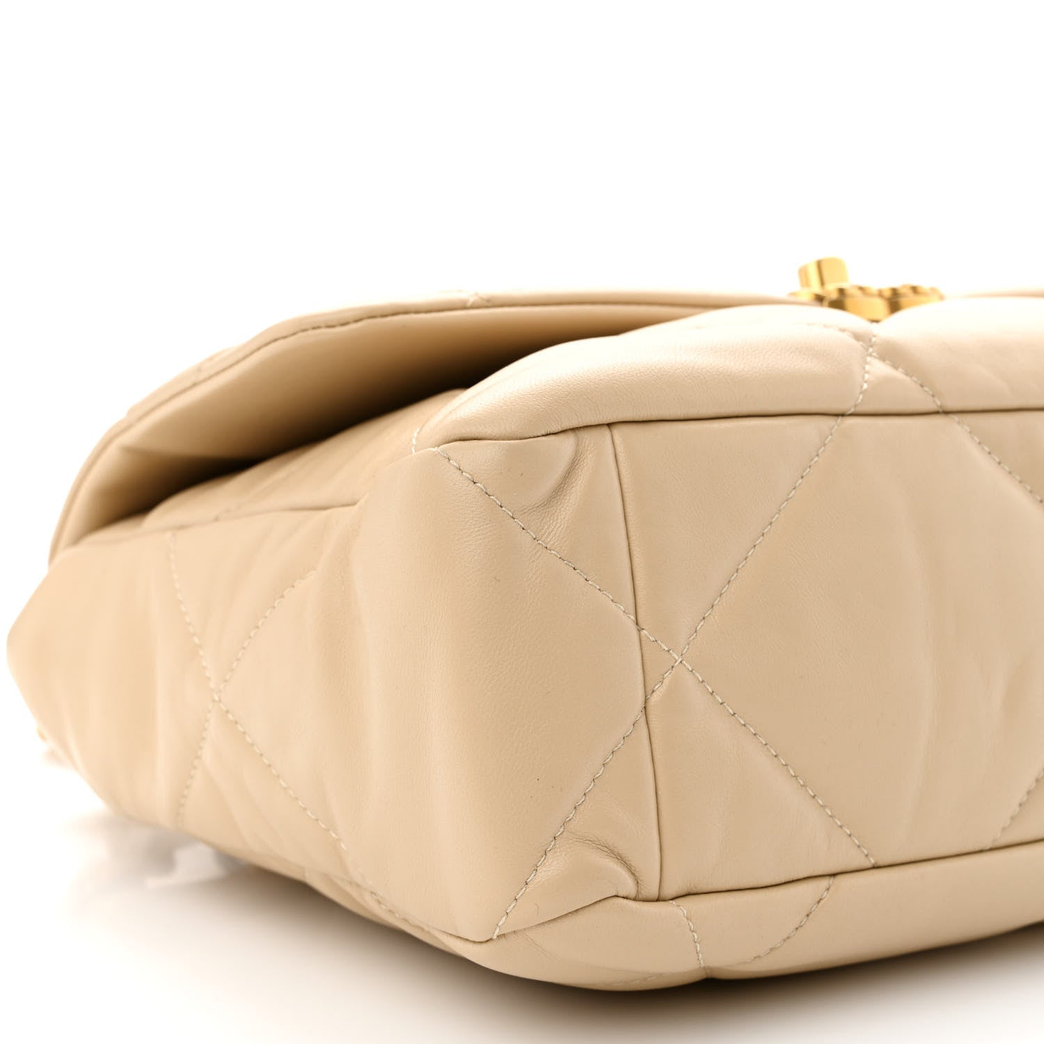 Chanel Lambskin Quilted Large Chanel 19 Flap Beige 9 of 11
