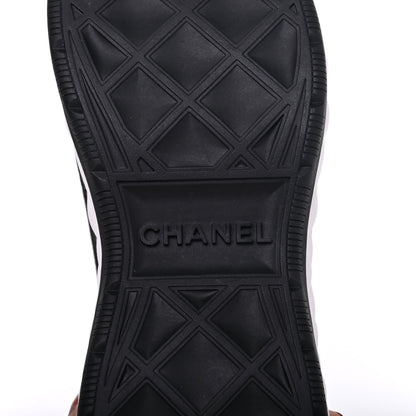 Chanel Fabric Calfskin Suede CC Sneakers 37.5 Black 6 of 9