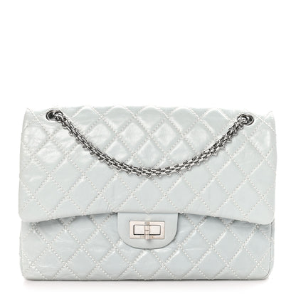 Chanel Glazed Calfskin Quilted Surpique 2.55 Reissue Flap Light Blue 1 of 10
