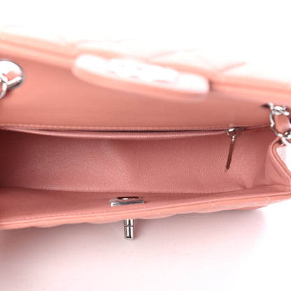 Chanel Lambskin Quilted Mini Rectangular Flap Dark Pink 4 of 4
