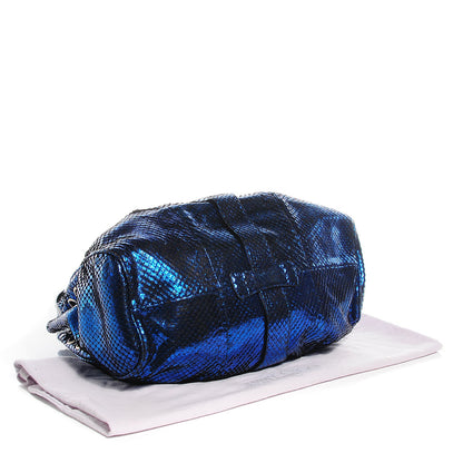 Jimmy Choo Metallic Python Ramona Blue 4 of 10