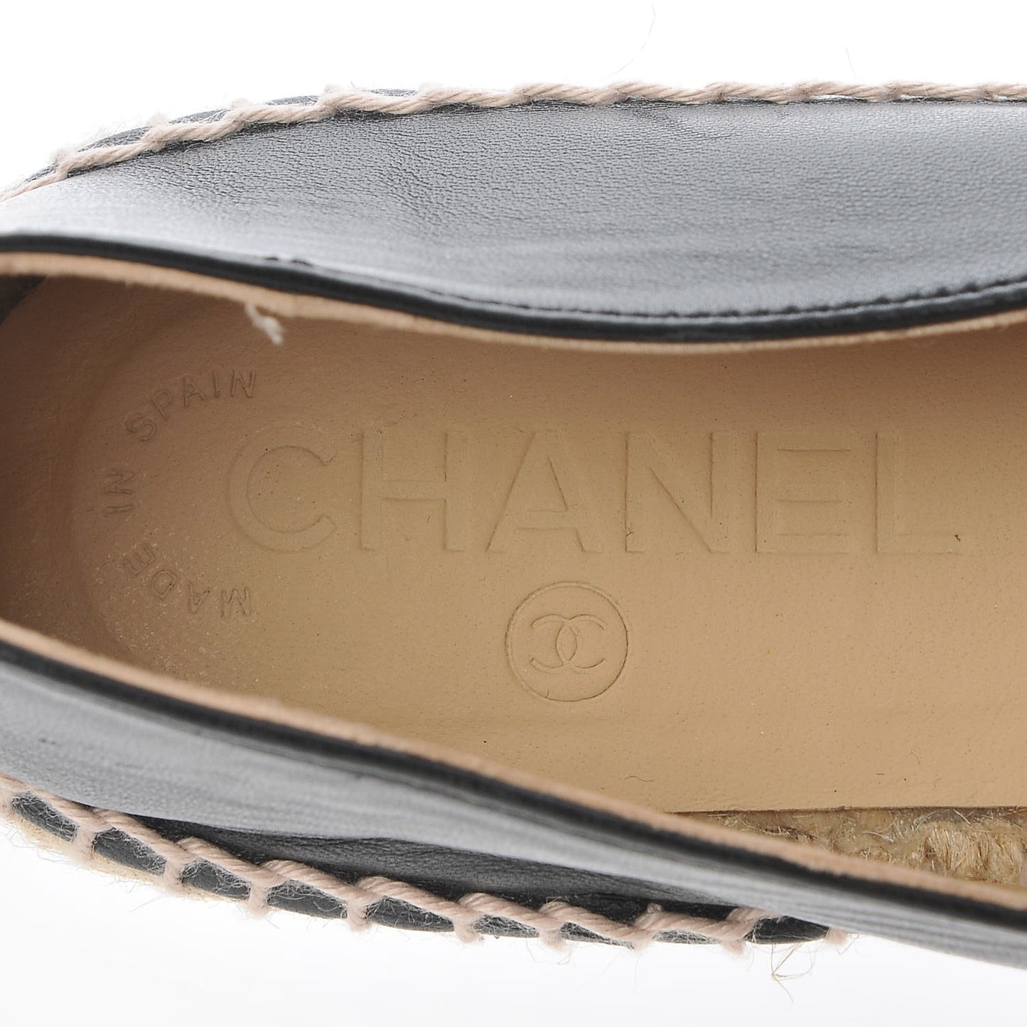 Lambskin CC Espadrilles 38 Black