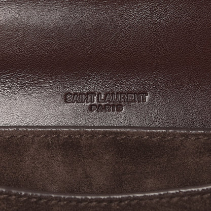 Saint Laurent Calfskin Monogram Woven Small Kaia Satchel Burnt Brown 8 of 12