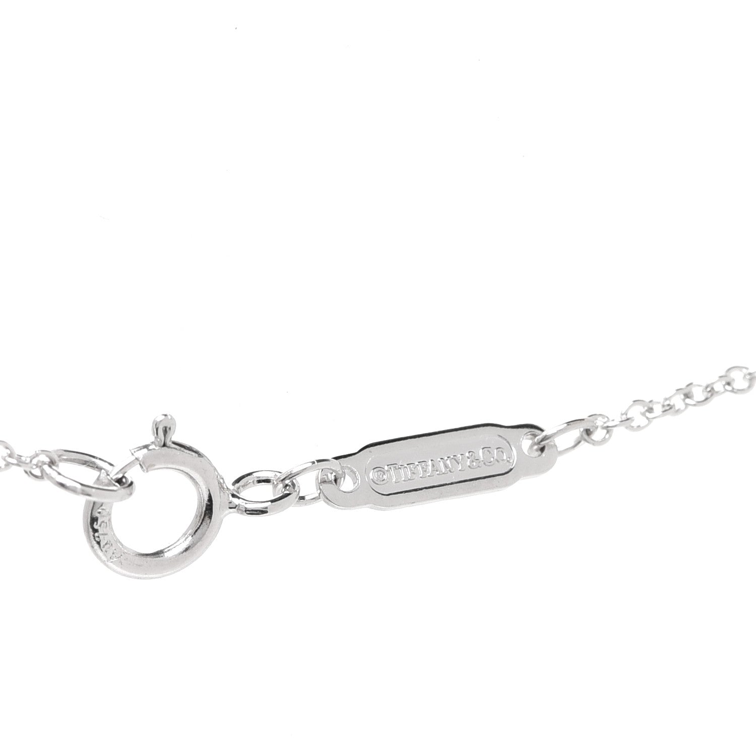 Tiffany 18K White Gold Diamond Small Ampersand Pendant Necklace 5 of 6