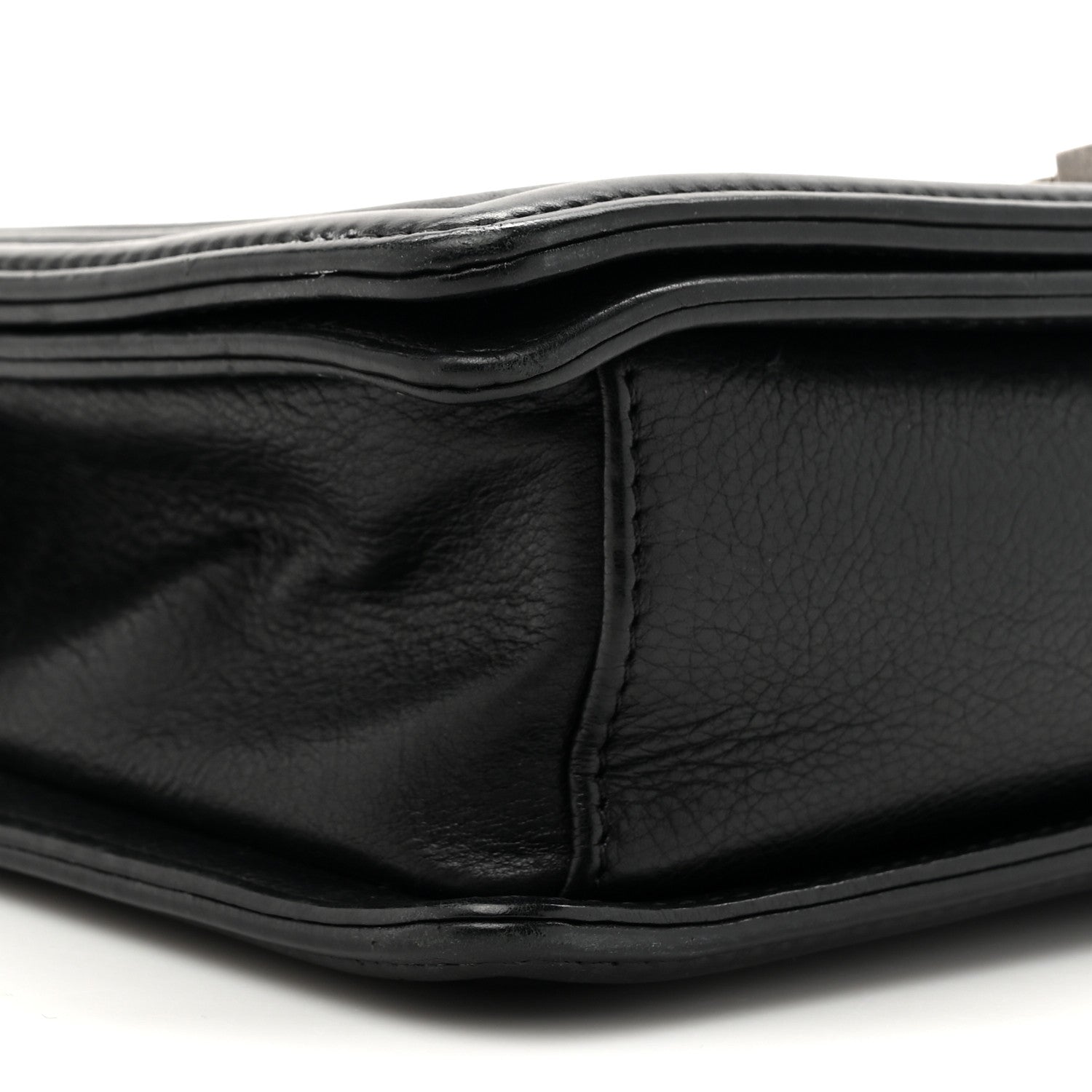 Chanel Calfskin Crystal Embossed Medium Boy Flap Black 10 of 13