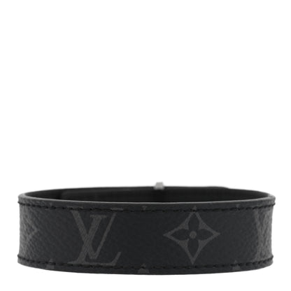 Louis Vuitton Monogram Eclipse LV Slim Bracelet 21 3 of 4