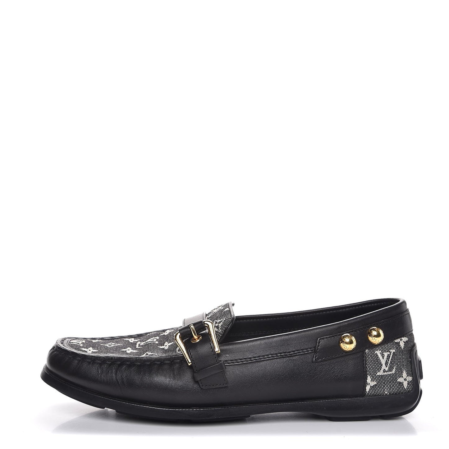 Calfskin Mini Lin Loafers 37 Black