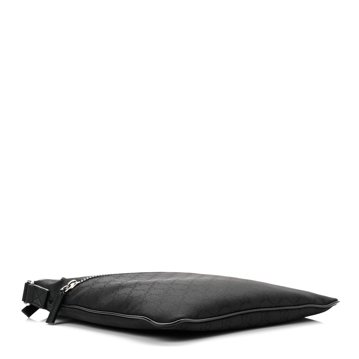 Gucci Nylon Monogram Medium Flat Messenger Bag Black 3 of 9