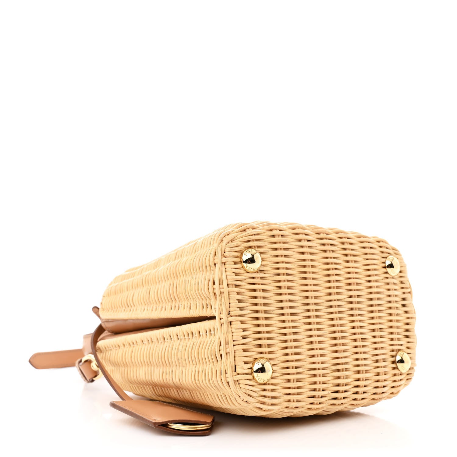 Prada Wicker Mini Panier Bag Natural 4 of 12