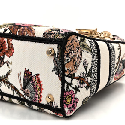 Christian Dior Canvas Embroidered Jardin Botanique Medium Lady D-Lite White Multicolor 10 of 12