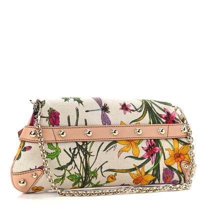 Gucci Canvas Flora Floral Horsebit Clutch 3 of 11