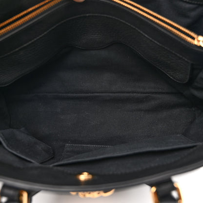 Versace Grained Calfskin La Medusa Shopping Tote Black 6 of 14