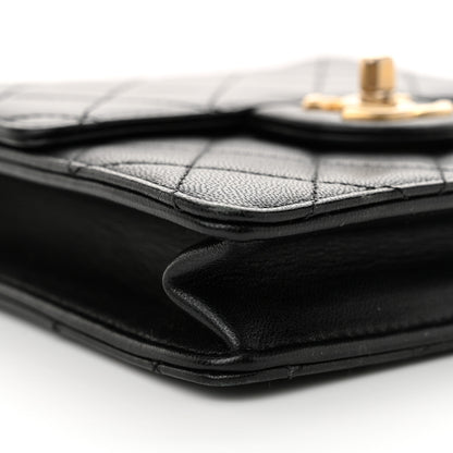 Chanel Lambskin Quilted Chic Pearls Flap Black 9 of 11