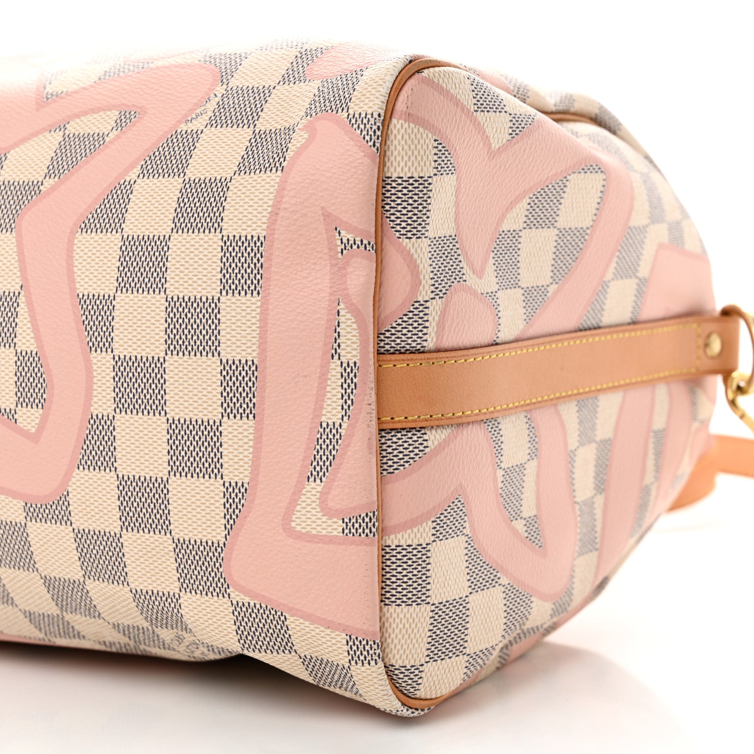 Louis Vuitton Damier Azur Tahitienne Speedy Bandouliere 30 Rose Ballerine 10 of 14