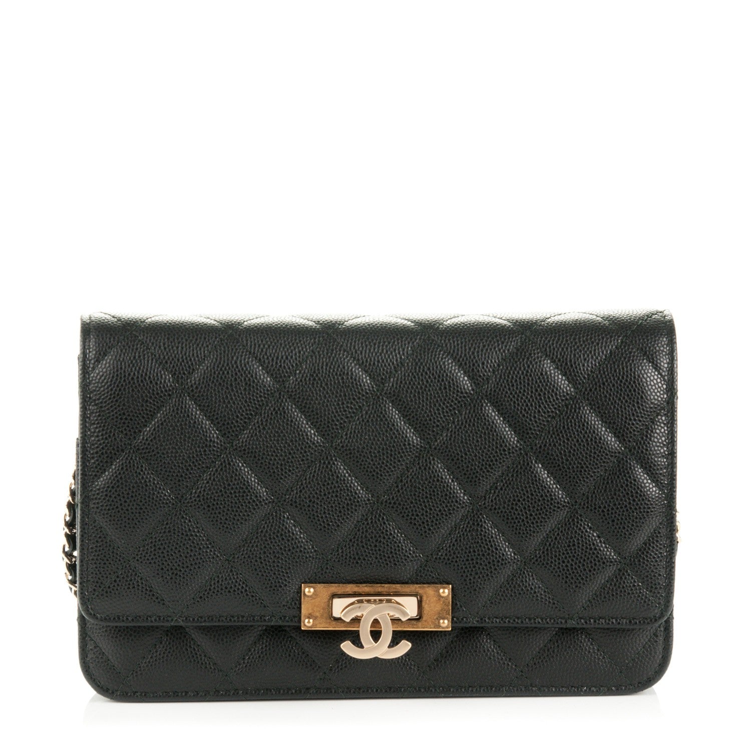Chanel Caviar Quilted Golden Class Wallet On Chain WOC Black 1 of 8