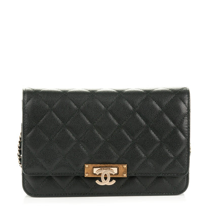 Chanel Caviar Quilted Golden Class Wallet On Chain WOC Black 1 of 8