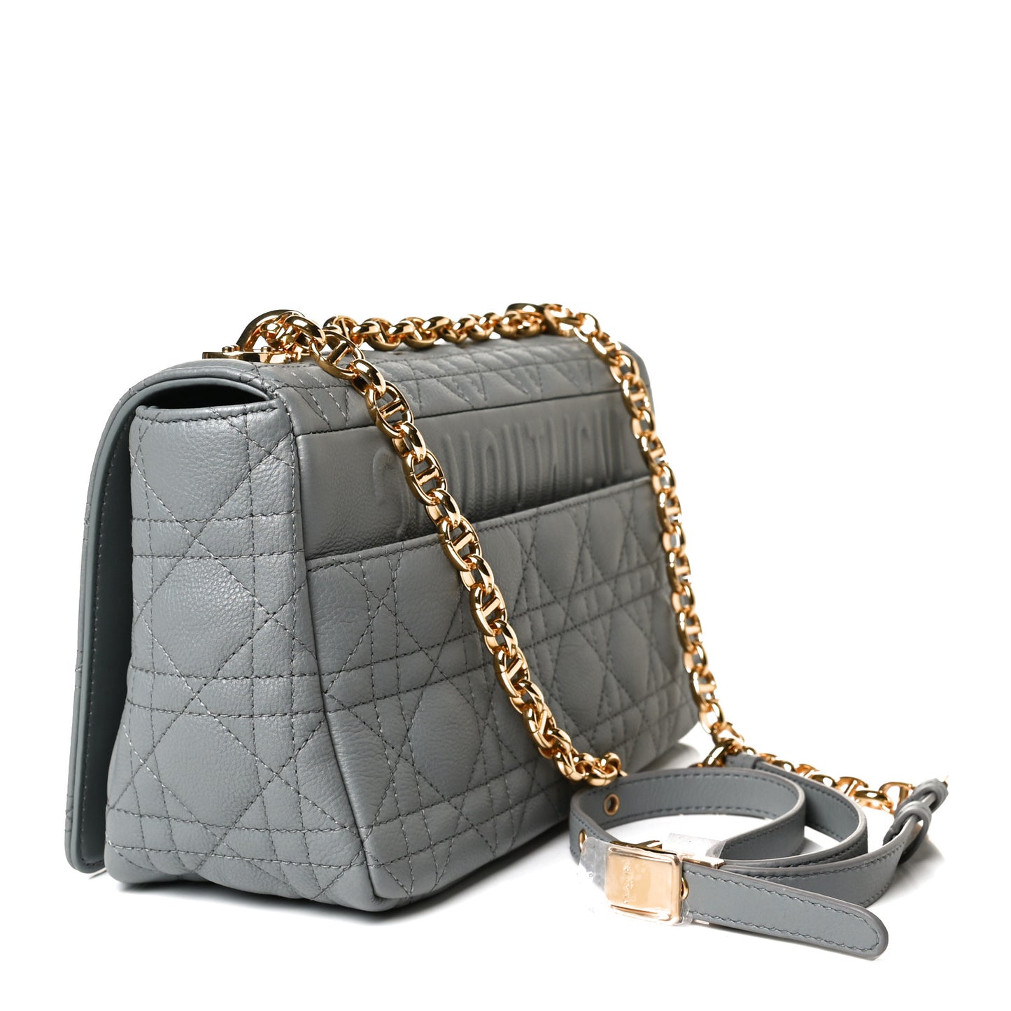 Lambskin Cannage Medium Caro Bag Grey