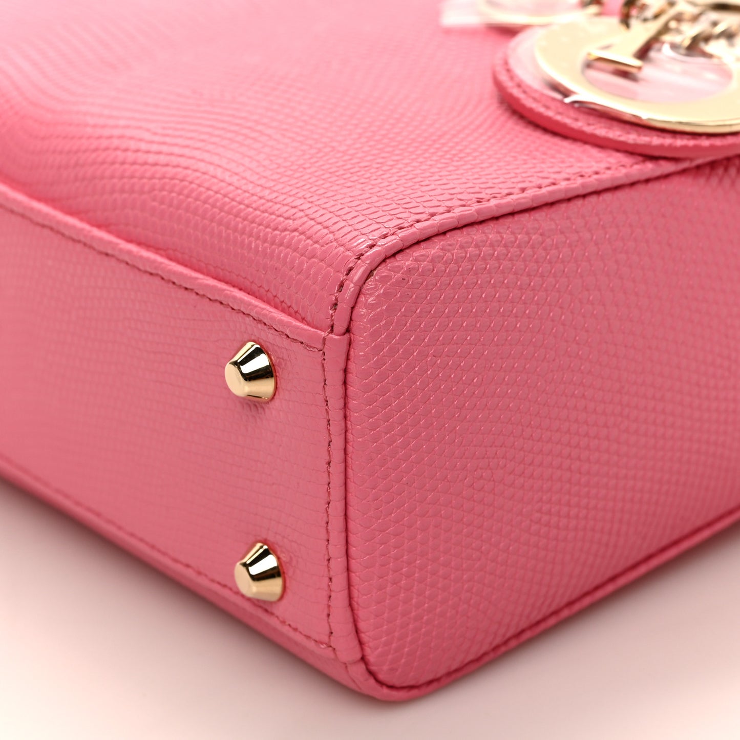 Lizard Mini Lady Dior Pink