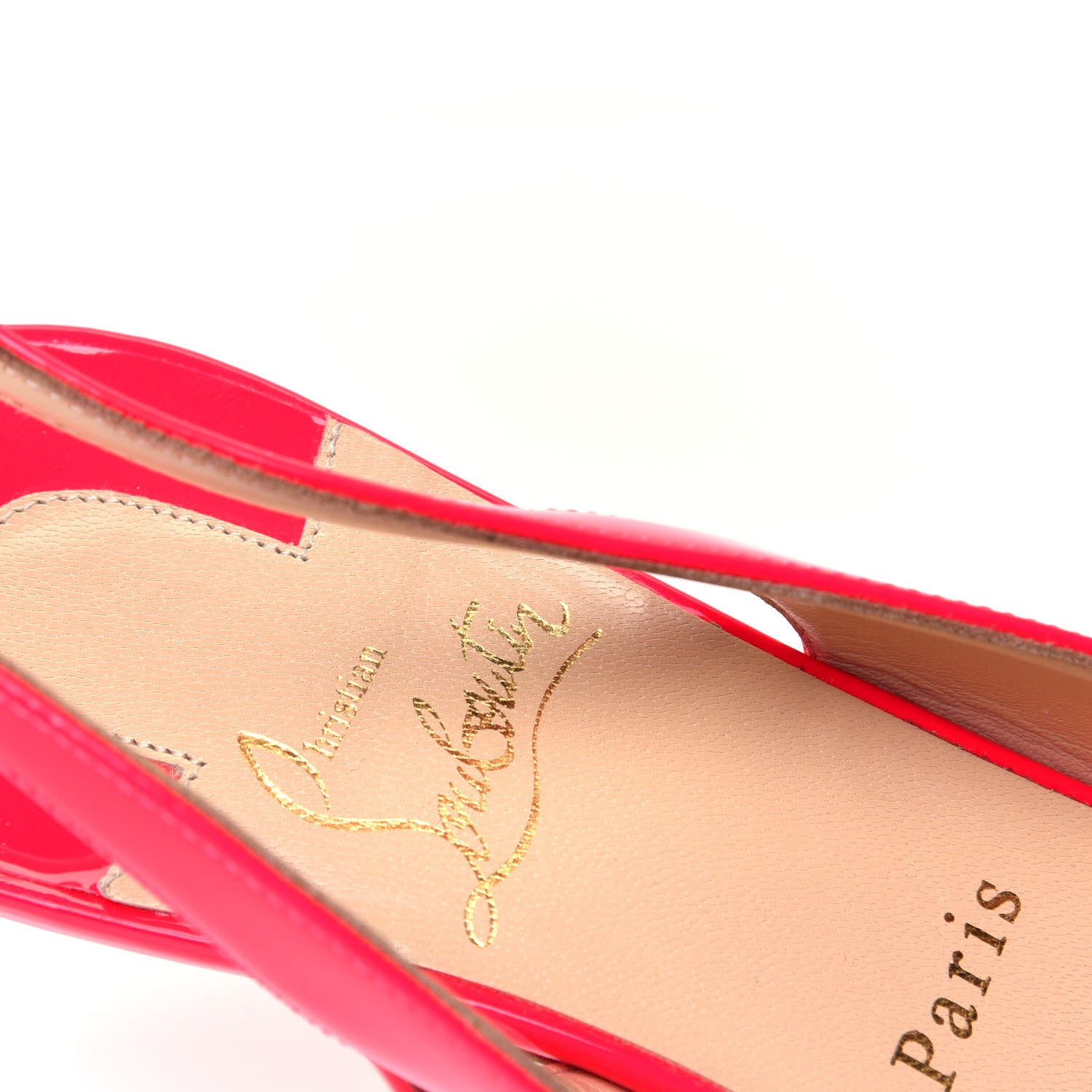 Christian Louboutin Patent Clare Sling 80 Pumps 41 Fluo Rose 10 of 11