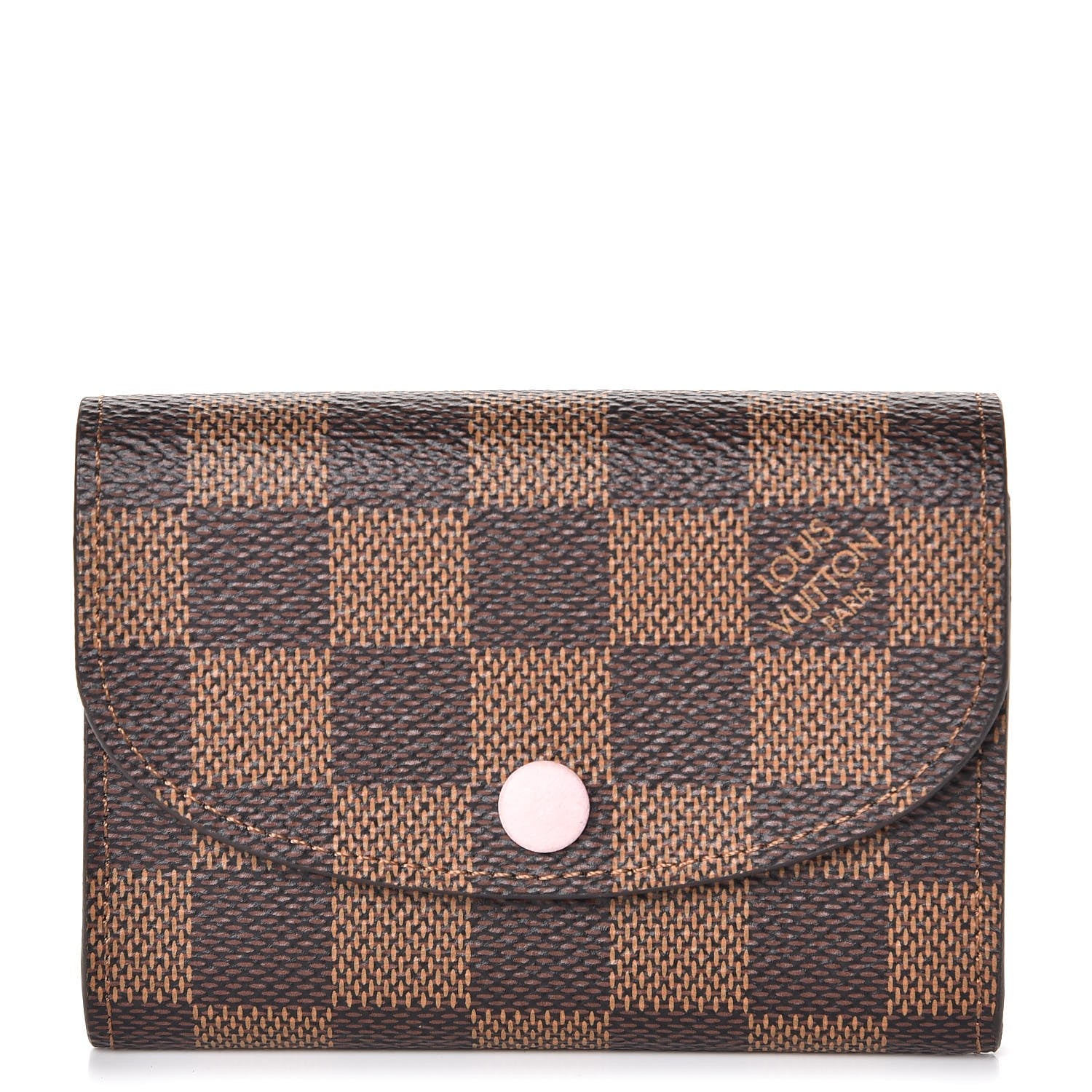 Louis Vuitton Damier Ebene Rosalie Coin Purse Rose Ballerine 1 of 9