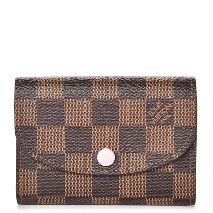 Louis Vuitton Damier Ebene Rosalie Coin Purse Rose Ballerine 1 of 9