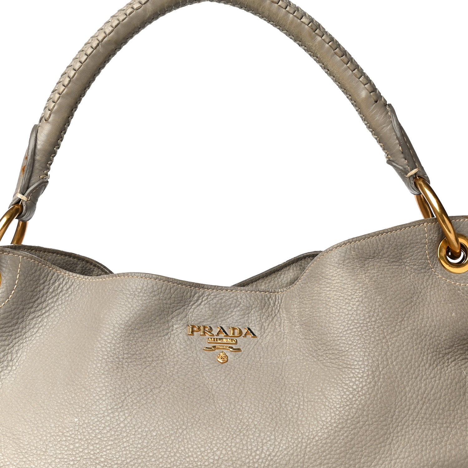 Prada Vitello Daino Shoulder Bag Argilla 7 of 29