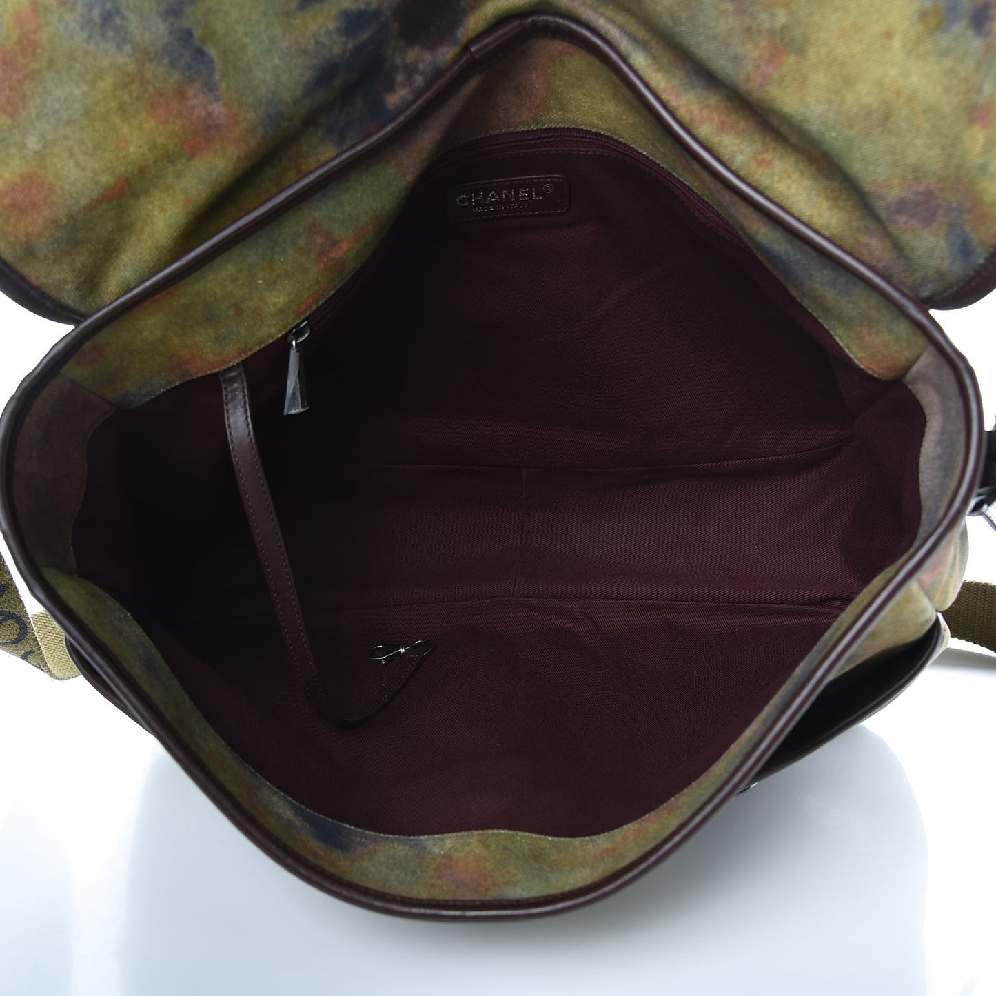 Washed Toile Large Graffiti On The Pavements Messenger Khaki Multicolor