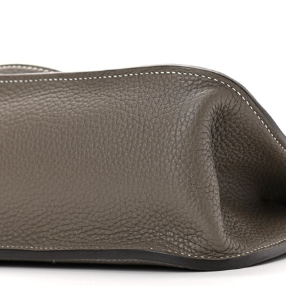 Hermes Taurillon Clemence Halzan 31 GM Etain 10 of 11