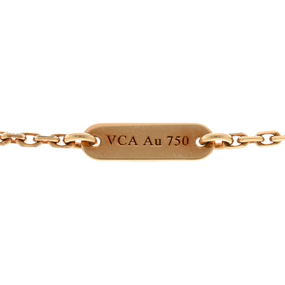 Van Cleef & Arpels 18K Yellow Gold Carnelian Vintage Alhambra Pendant Necklace 4 of 6