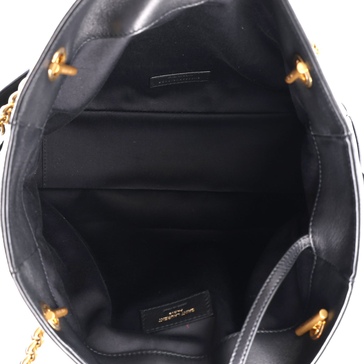 Lambskin Small Jamie Shopping Tote Black