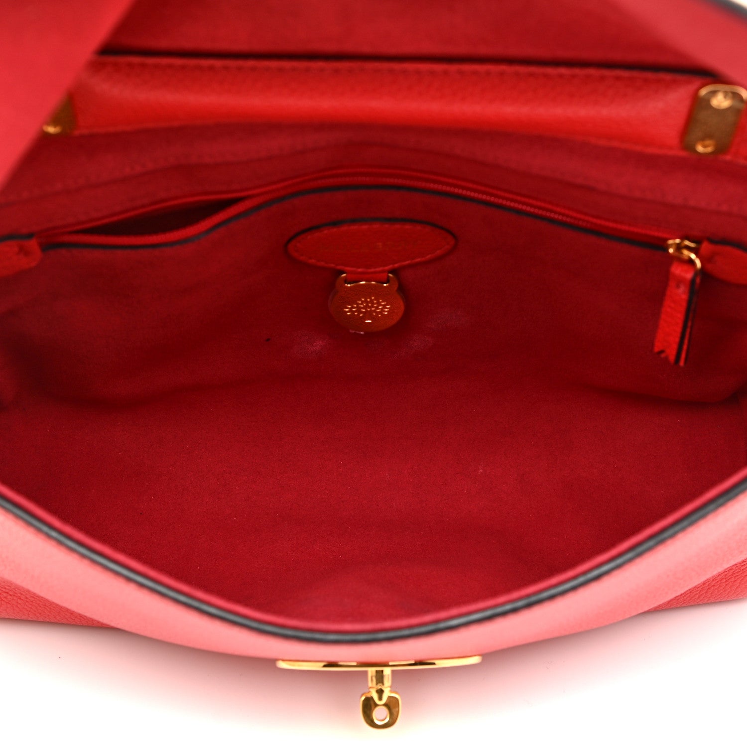 Mulberry Small Classic Grain Calfskin Medium Lily Flap Scarlet 5 of 15