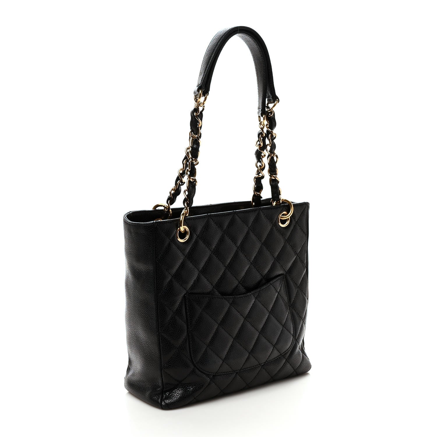 Chanel Caviar Quilted Petit Shopping Tote PST Black 3 of 9