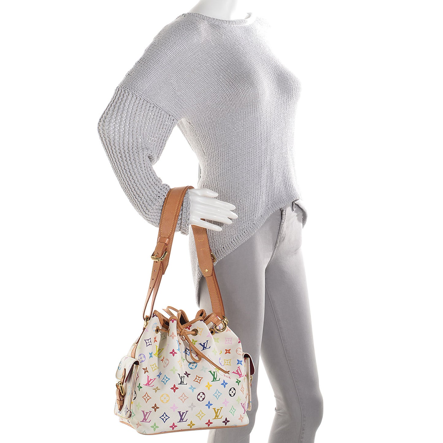 Monogram Multicolor Petit Noe White