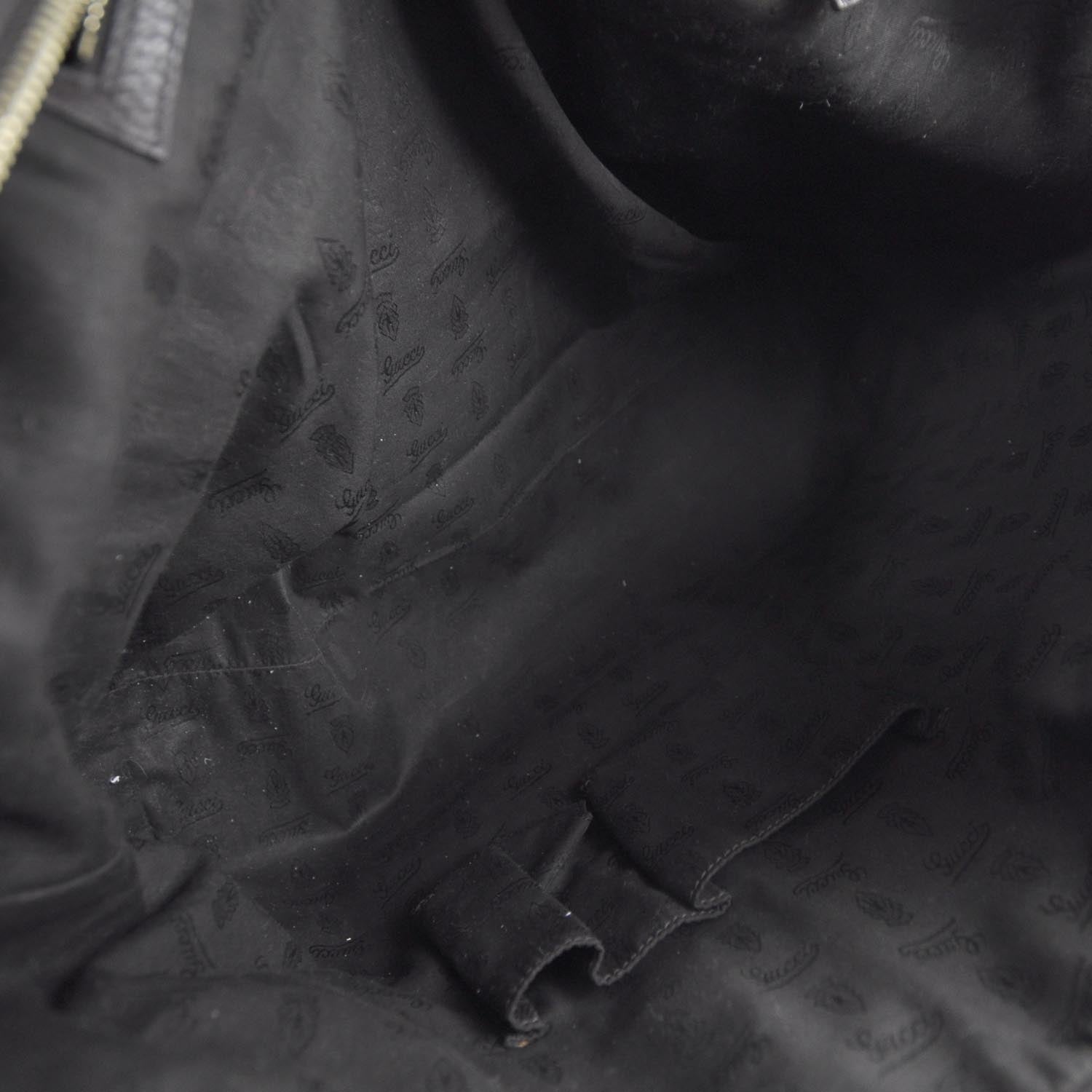 Gucci Leather Large Web Heritage Tote Dark Brown 7 of 9