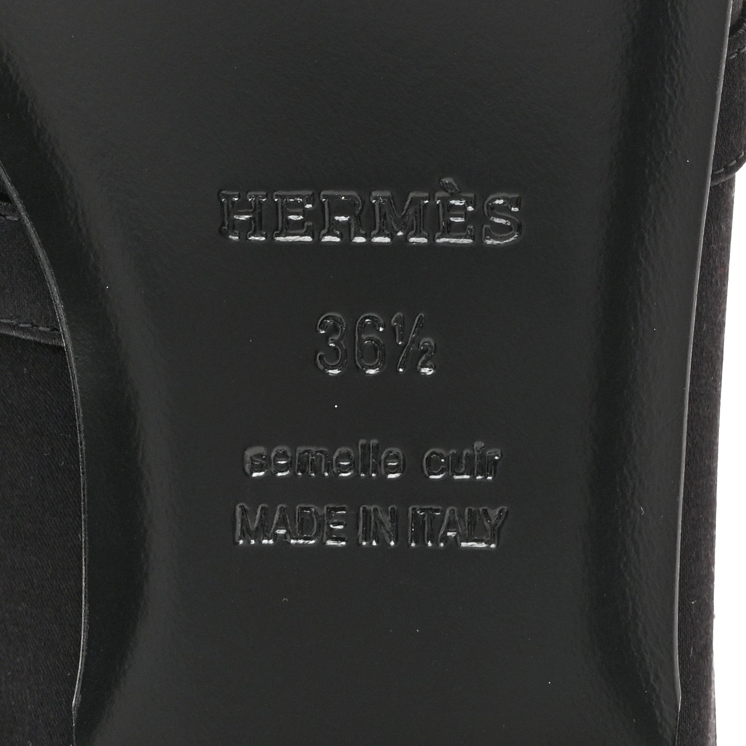 Hermes Satin Oz Mules 36.5 Black 8 of 10