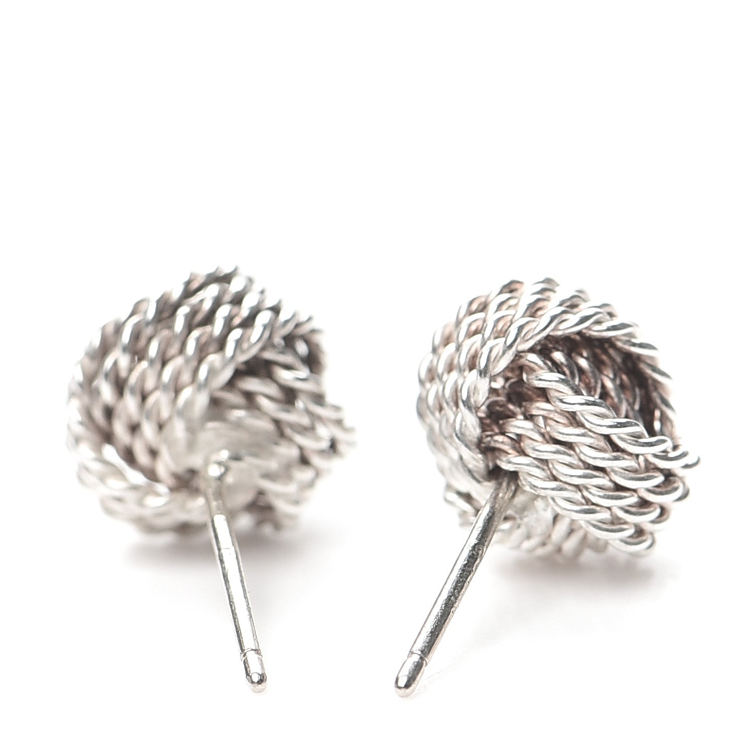 Tiffany Sterling Silver Twist Knot Earrings 3 of 5