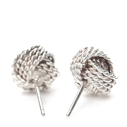 Tiffany Sterling Silver Twist Knot Earrings 3 of 5