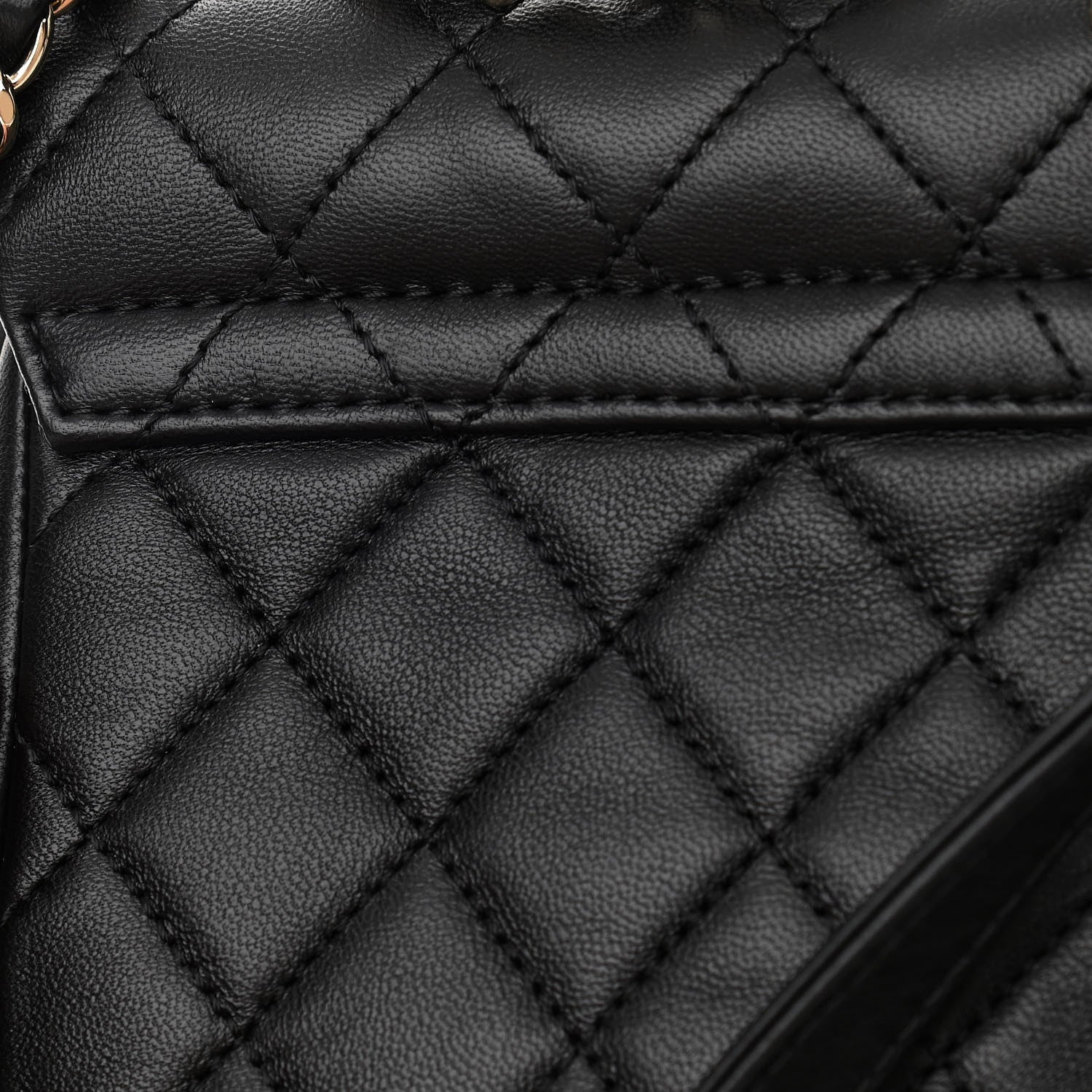 Chanel Lambskin Quilted Small Duma Drawstring Backpack Black 11 of 11
