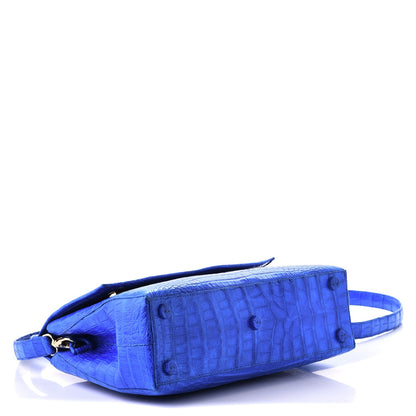 Nancy Gonzalez Matte Crocodile Top Handle Shoulder Bag Blue 5 of 13
