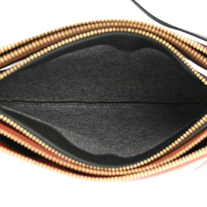Celine Lambskin Small Multicolor Trio Crossbody Bag Tan Multicolor 6 of 11