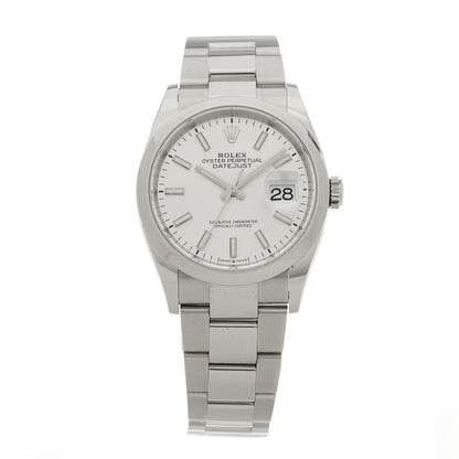 Rolex Stainless Steel 36mm Oyster Perpetual Datejust Watch Silver 126200 1 of 5